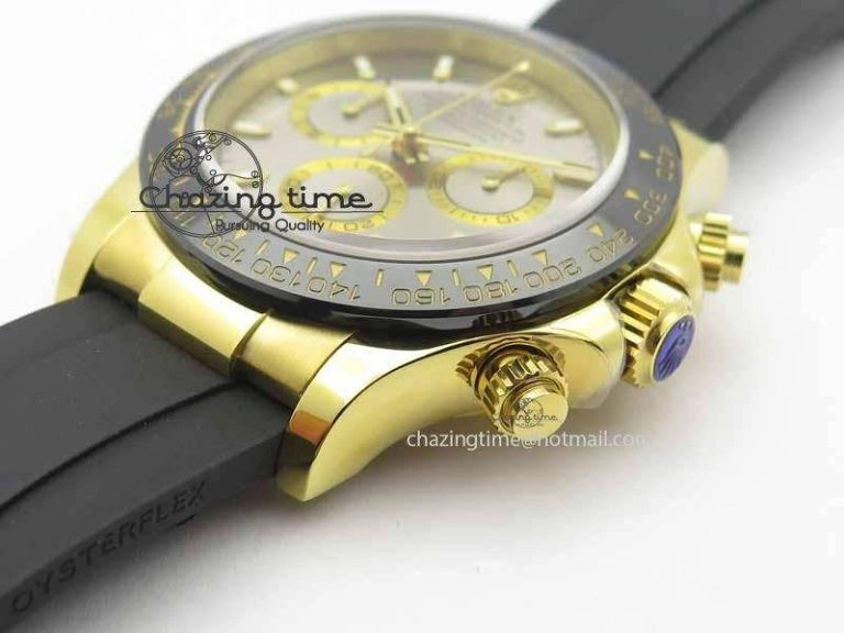 Daytona YG 116518LN JH Best Edition Gray Dial On Rubber Strap A4130 (Free XS rubber strap)