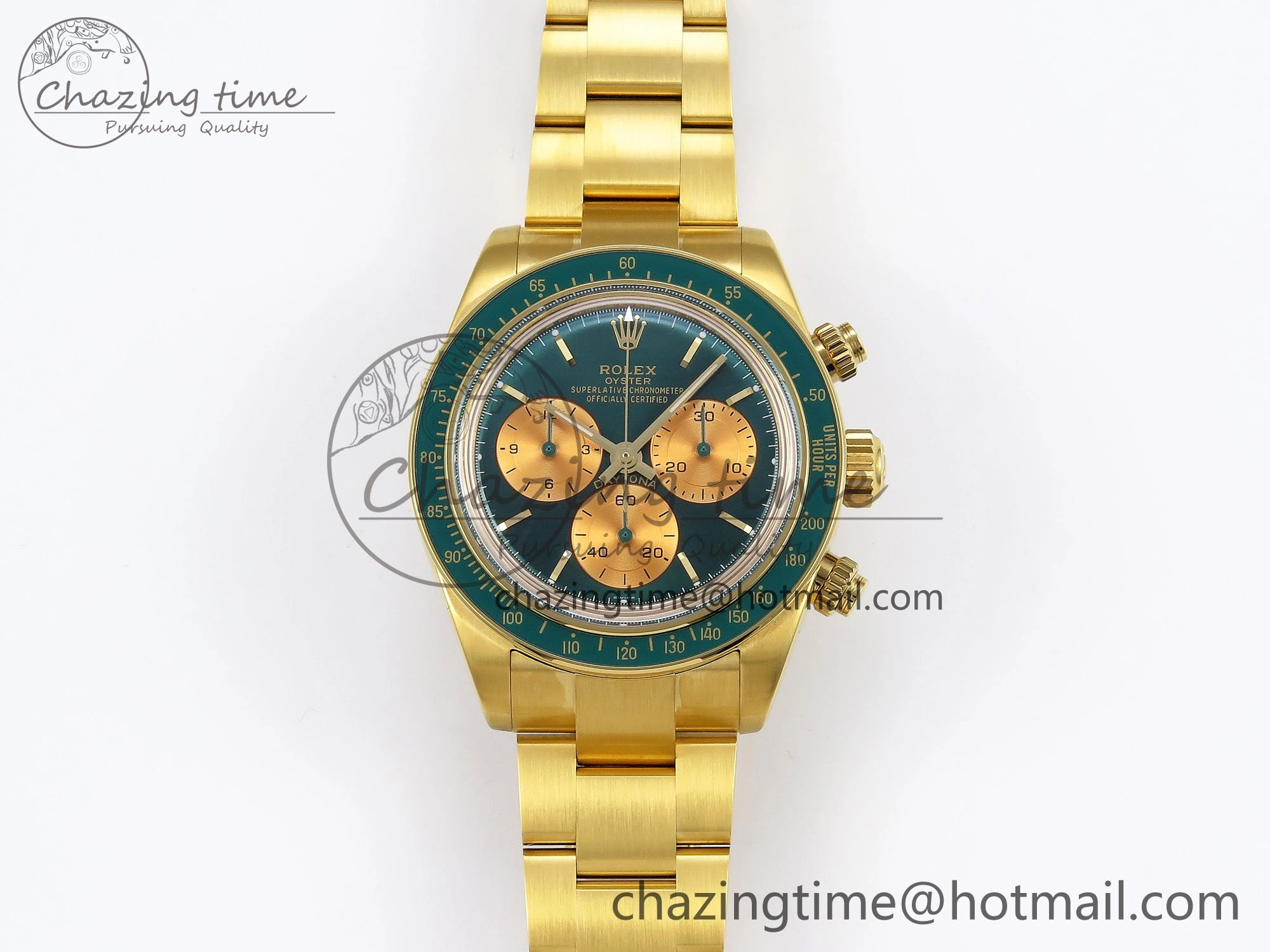Daytona YG ADGF Best Edition Green YG Dial on YG Bracelet A7750