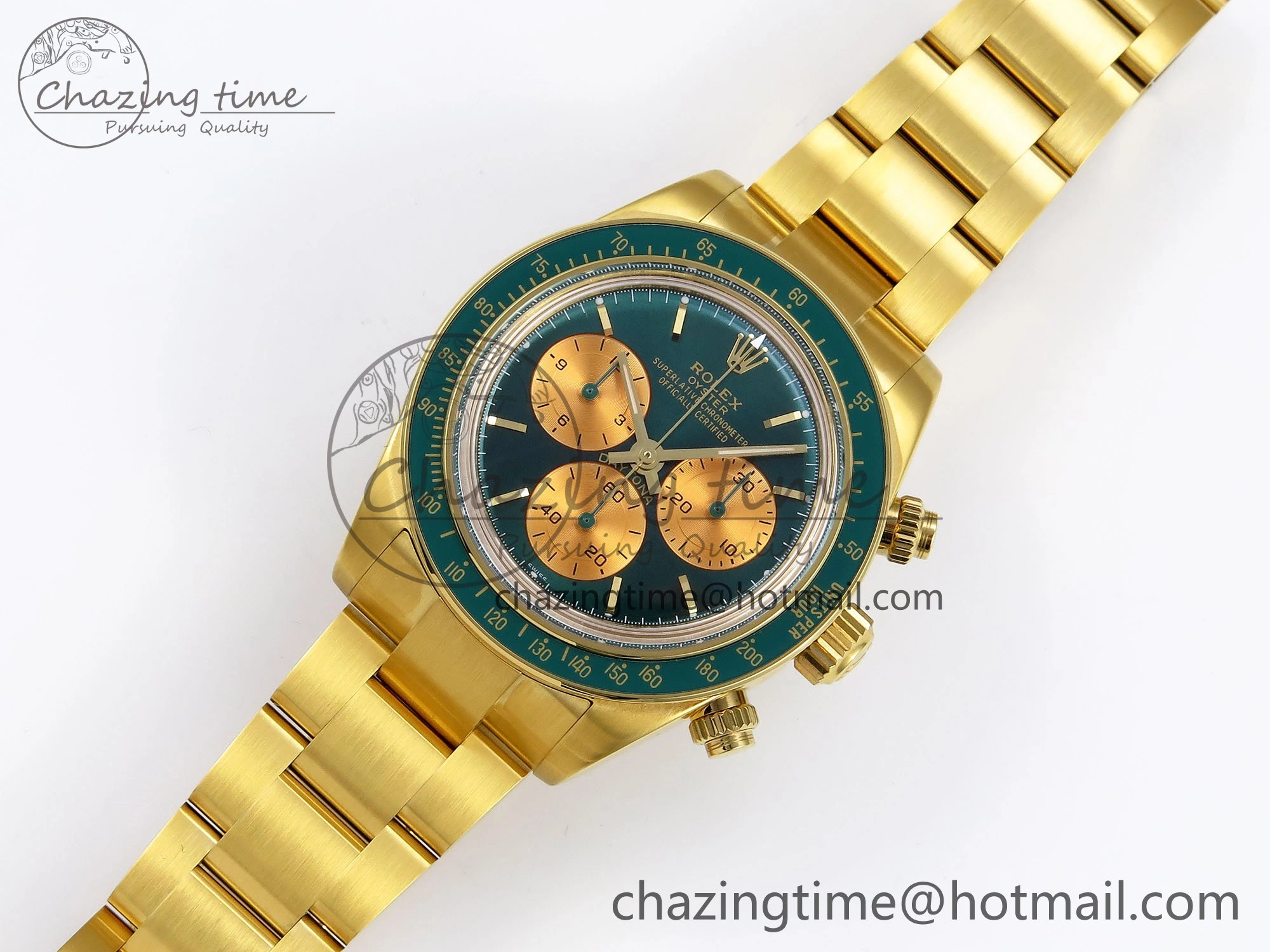 Daytona YG ADGF Best Edition Green YG Dial on YG Bracelet A7750
