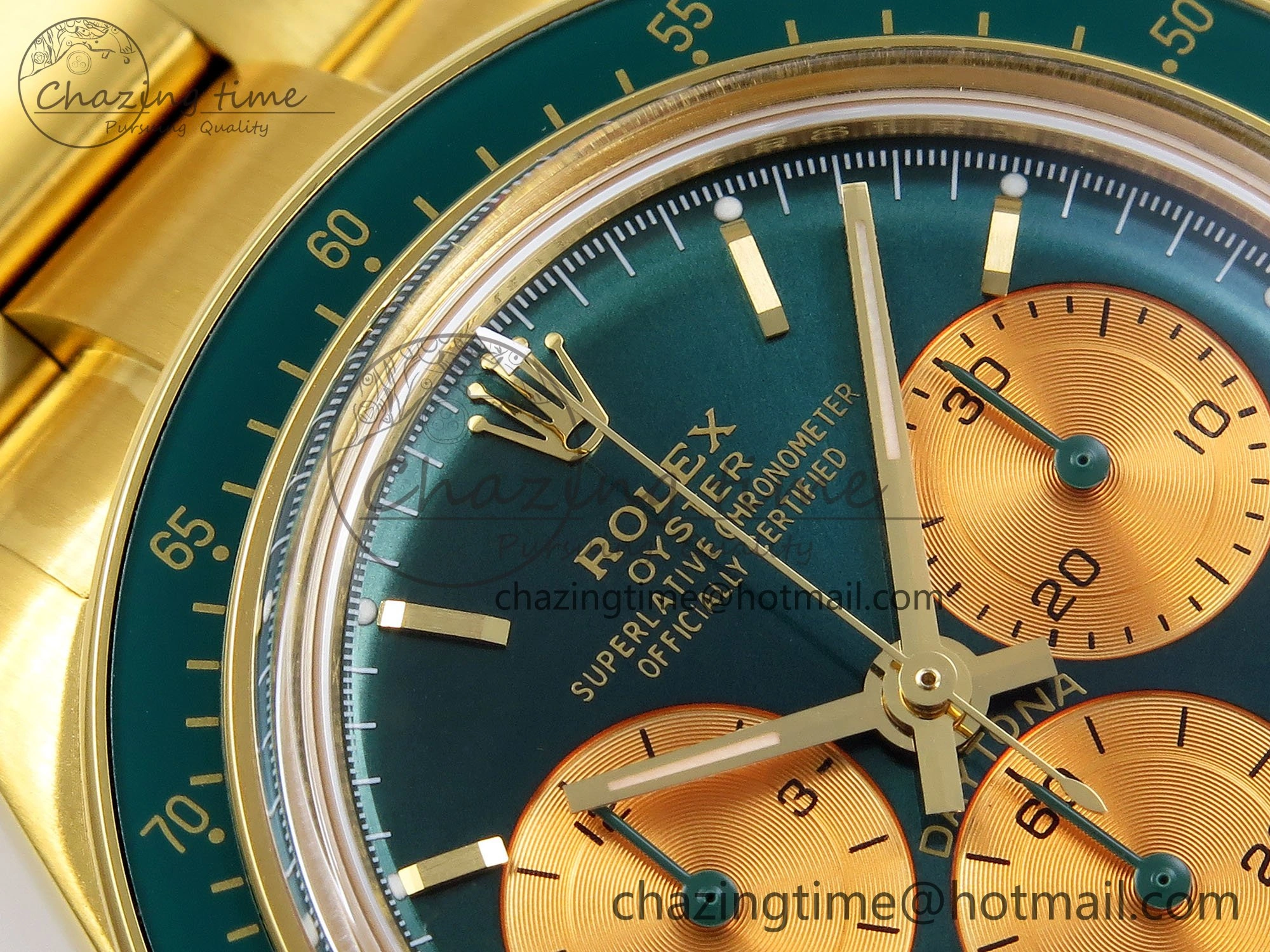 Daytona YG ADGF Best Edition Green YG Dial on YG Bracelet A7750