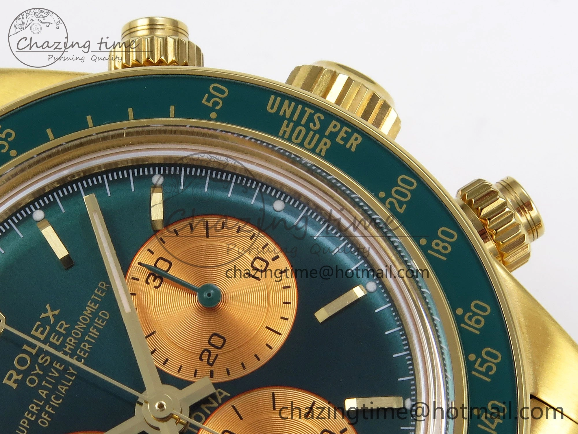 Daytona YG ADGF Best Edition Green YG Dial on YG Bracelet A7750