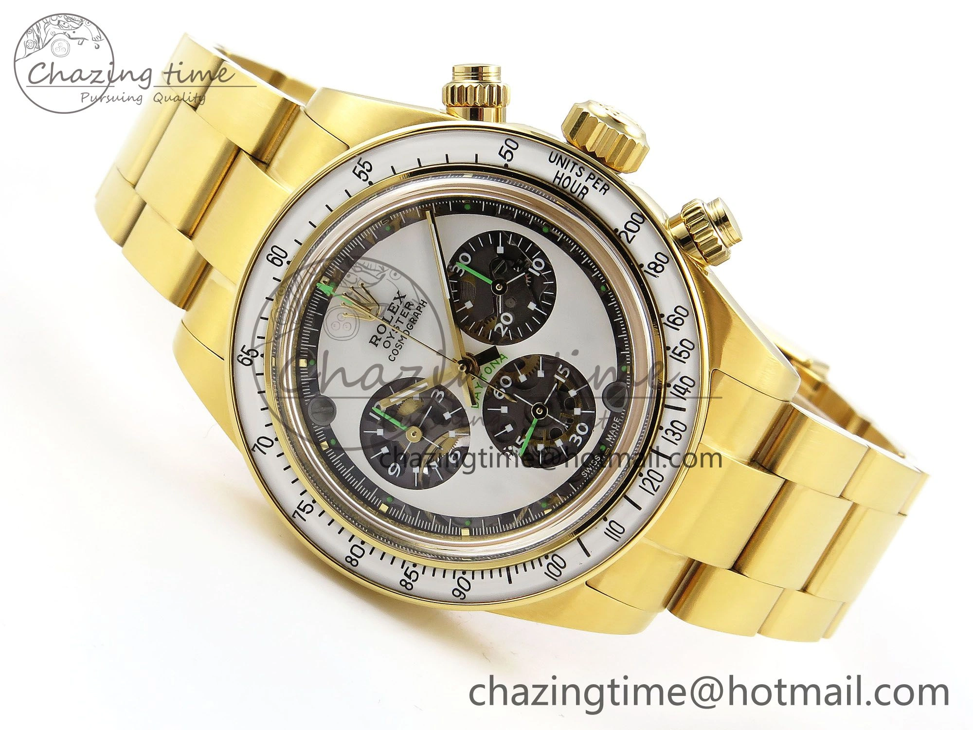 Daytona YG ADGF Best Edition YG White Dial on YG Bracelet A7750