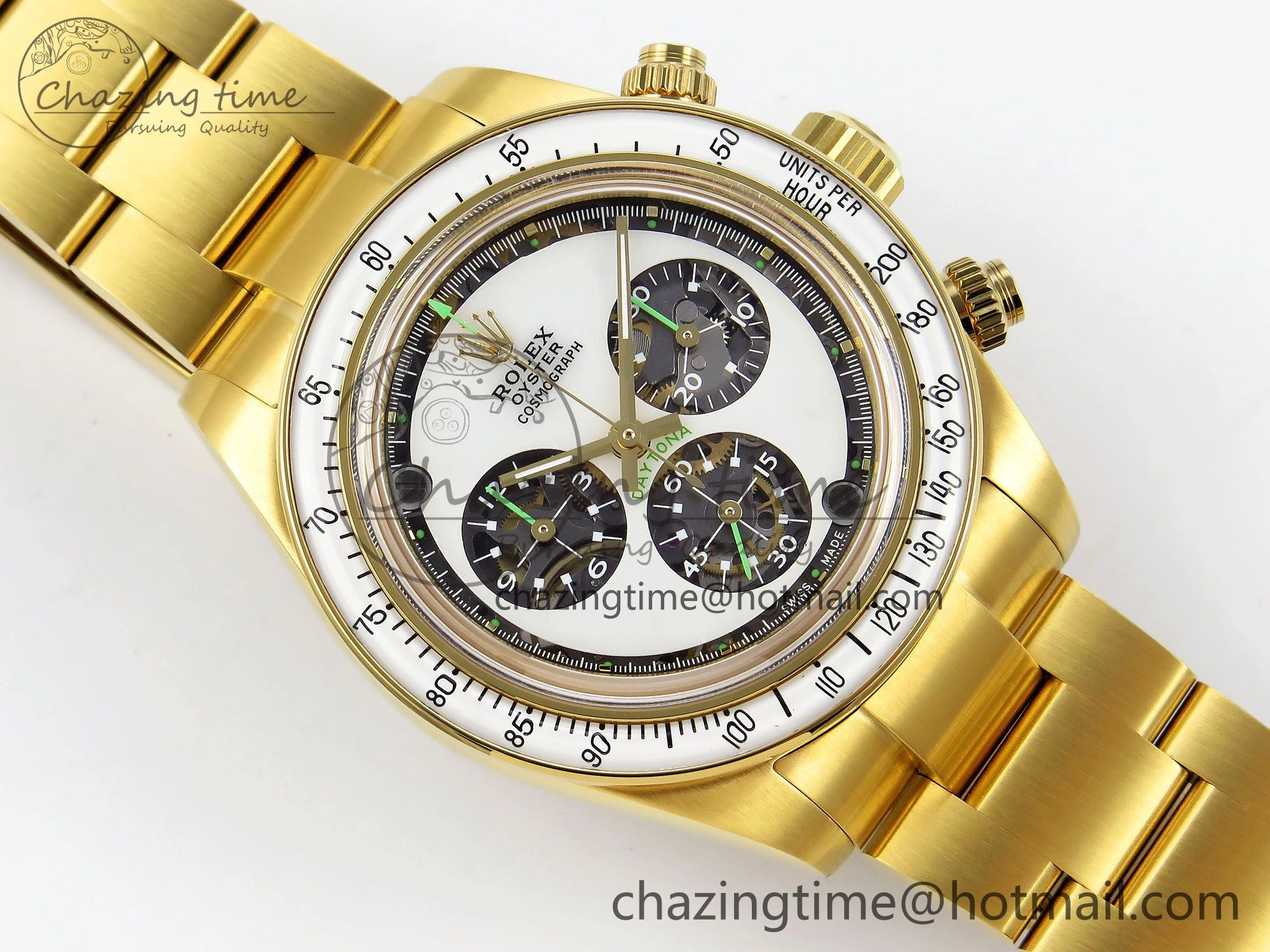 Daytona YG ADGF Best Edition YG White Dial on YG Bracelet A7750