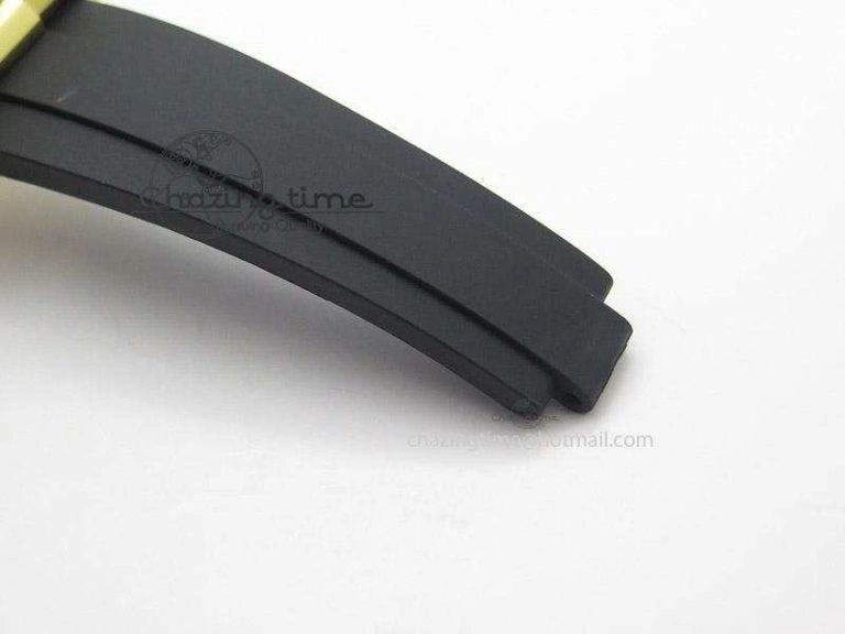 Daytona YG BP Maker Gold Dial Black Subdail Sticks Markers On Rubber Strap A7750@6