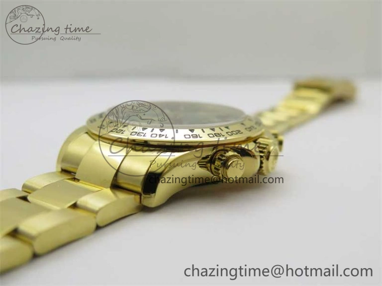 Daytona YG KKF 1:1 Best Edition 904L Steel Green Dial on YG Bracelet A7750