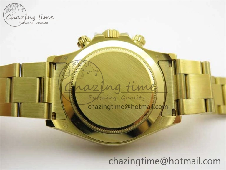 Daytona YG KKF 1:1 Best Edition 904L Steel Green Dial on YG Bracelet A7750