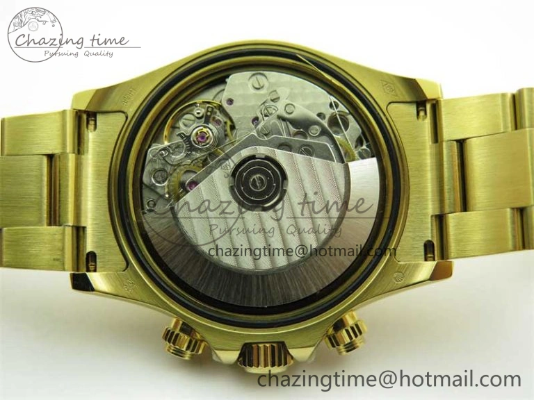 Daytona YG KKF 1:1 Best Edition 904L Steel Green Dial on YG Bracelet A7750