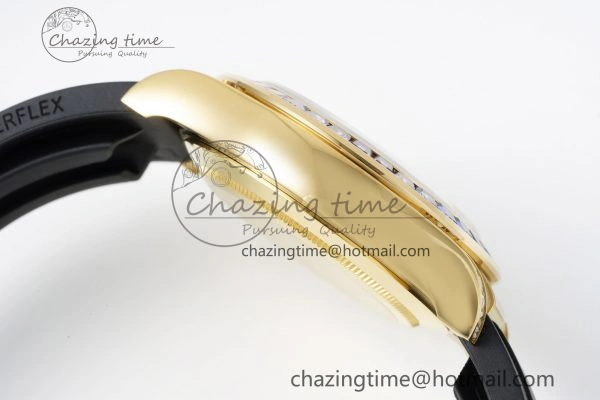 Daytona YG Rainbow Diamonds Bezel JVSF 1:1 Best Edition 904L Steel White Panda Dial on Oysterflex Strap A7750
