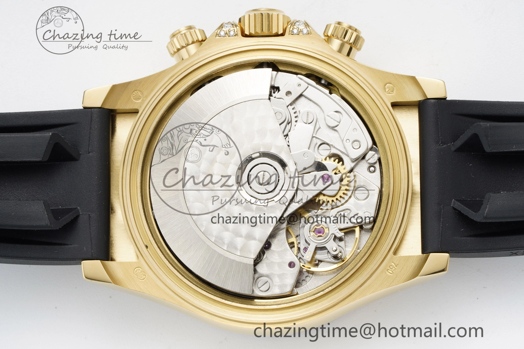 Daytona YG Rainbow Diamonds Bezel JVSF 1:1 Best Edition 904L Steel White Panda Dial on Oysterflex Strap A7750