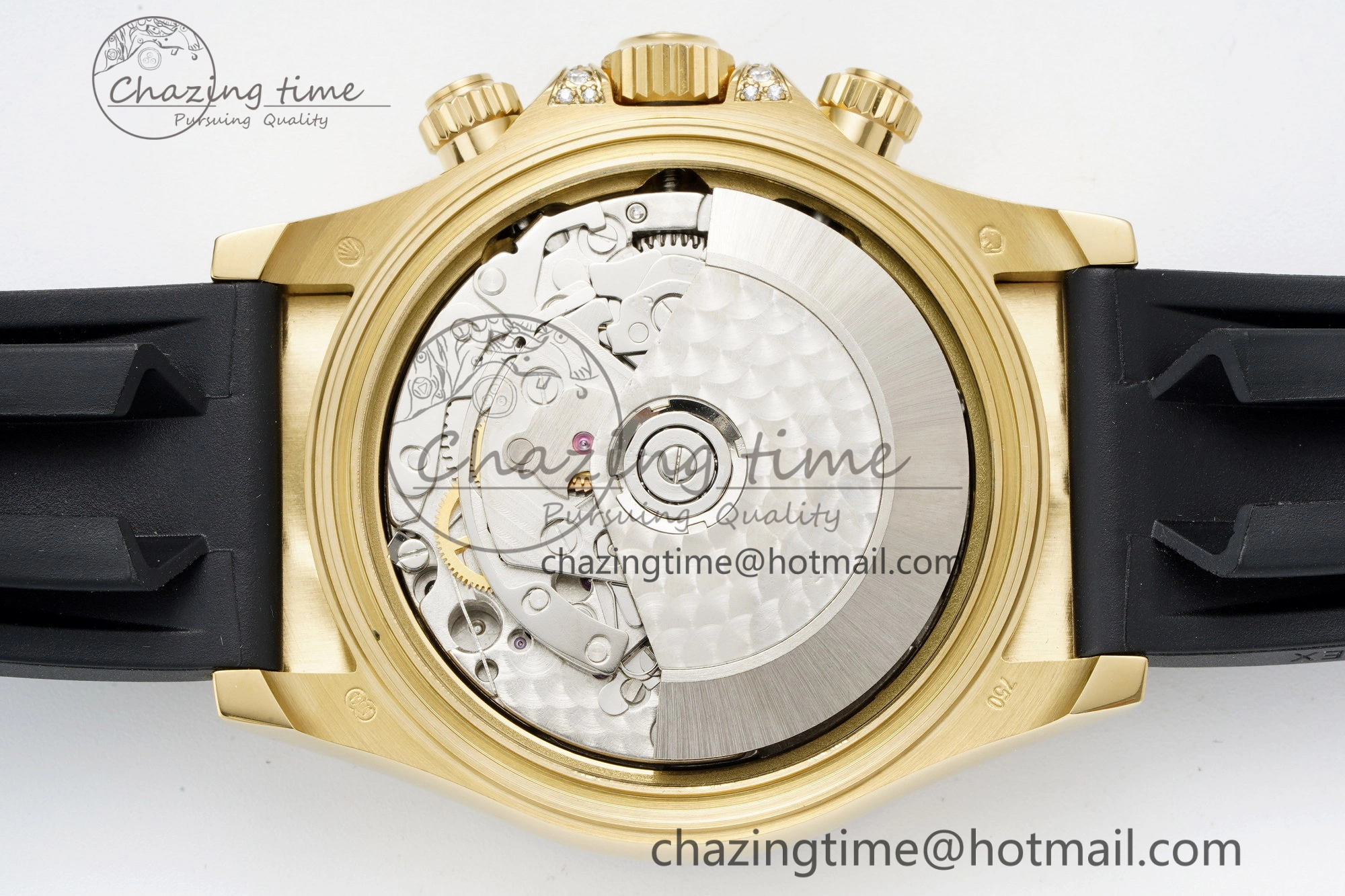 Daytona YG Rainbow Diamonds Bezel JVSF 1:1 Best Edition 904L Steel White Panda Dial on Oysterflex Strap A7750