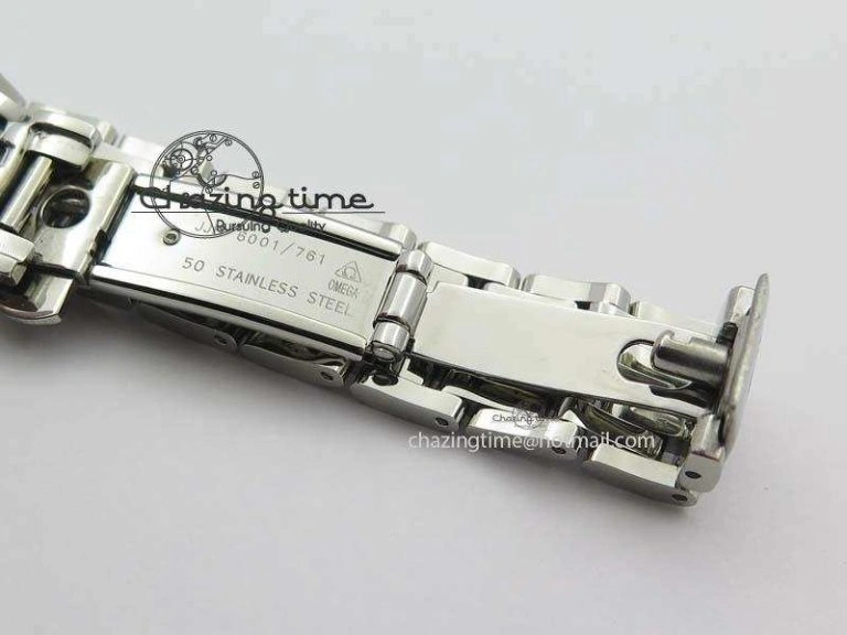 De Ville 27mm Ladies MK 1:1 Best Edition Blue Dial Diamond Markers On SS Bracelet Ronda Quartz