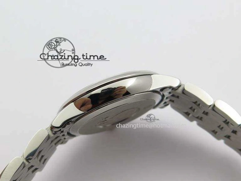 De Ville 27mm Ladies MK 1:1 Best Edition White MOP Dial On SS Bracelet Ronda Quartz