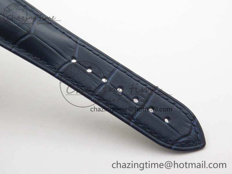 De Ville Chronograph RG OMF 1:1 Best Edition Blue Dial On Blue Leather Strap A9300
