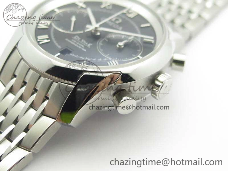 De Ville Chronograph SS OMF 1:1 Best Edition Black Dial On SS Bracelet A9300