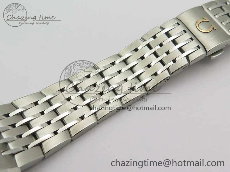 De Ville Chronograph SS OMF 1:1 Best Edition Blue Dial On SS Bracelet A9300