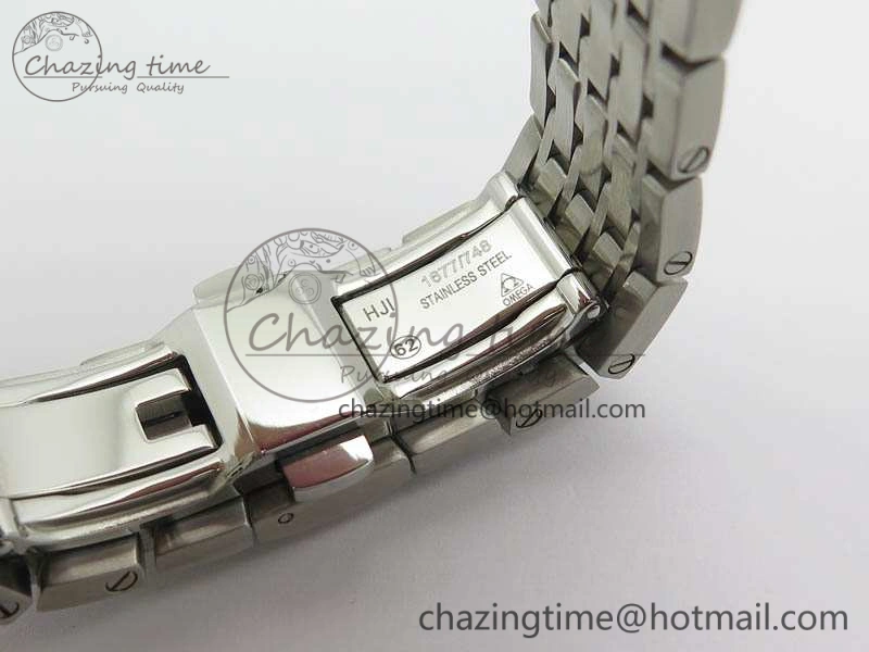 De Ville Chronograph SS OMF 1:1 Best Edition Blue Dial On SS Bracelet A9300
