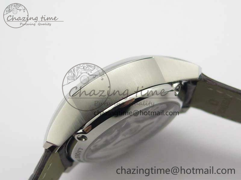 De Ville Chronograph SS OMF 1:1 Best Edition White Dial On Brown Leather strap A9300