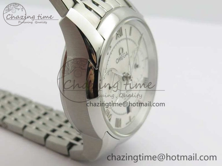 De Ville Chronograph SS OMF 1:1 Best Edition White Dial On SS Bracelet A9300