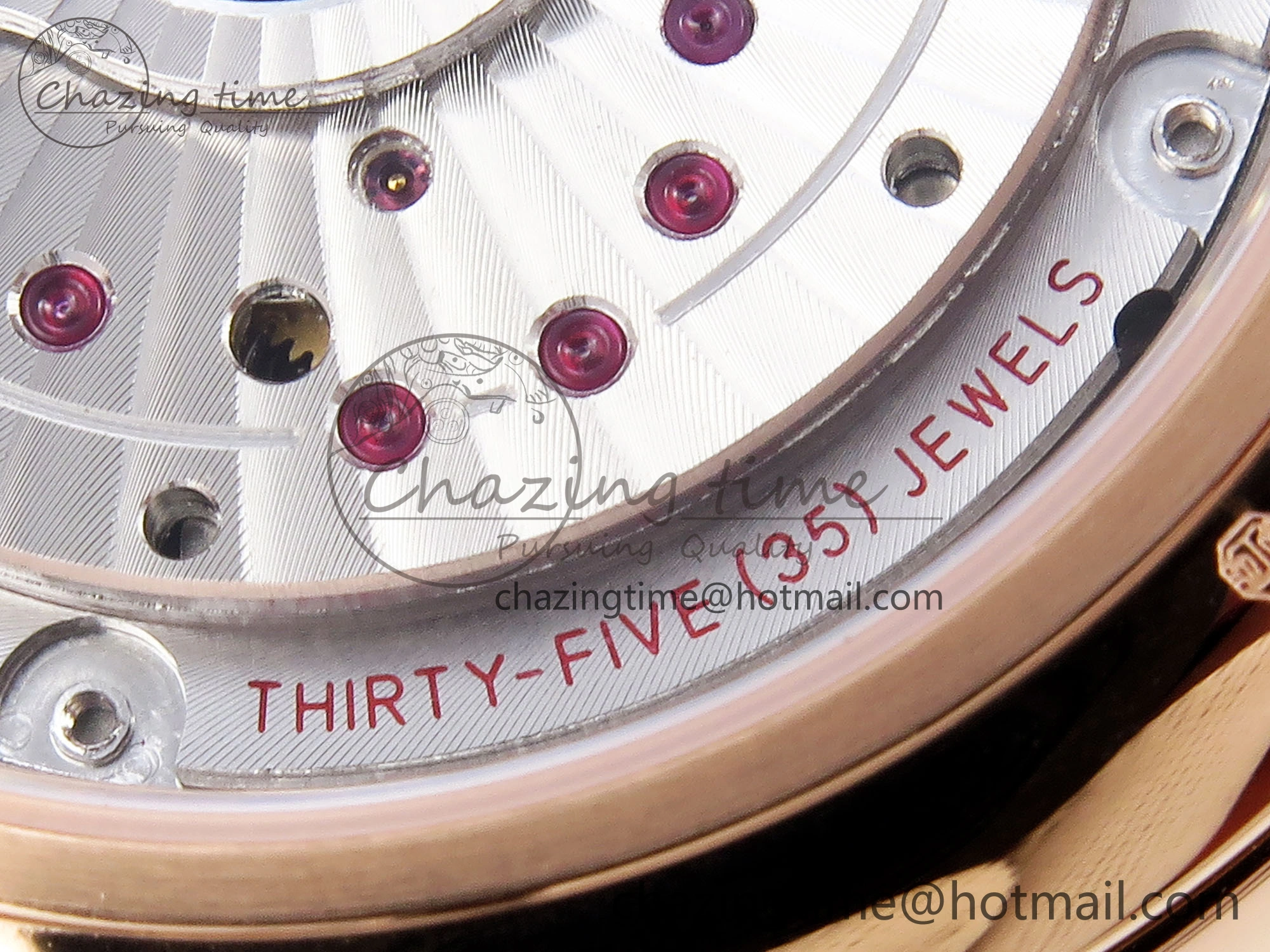 De Ville Date RG MKF 1:1 Best Edition White Textured Dial Roman Marker on Brown Leather Strap A8800