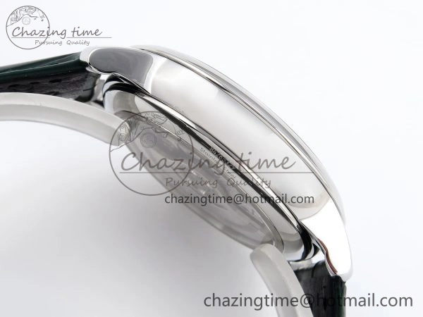 De Ville Date SS MKF 1:1 Best Edition Dark Gray Dial Roman Marker on Black Leather Strap A8800