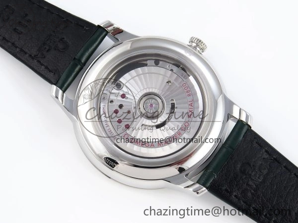 De Ville Date SS MKF 1:1 Best Edition Dark Gray Dial Roman Marker on Black Leather Strap A8800