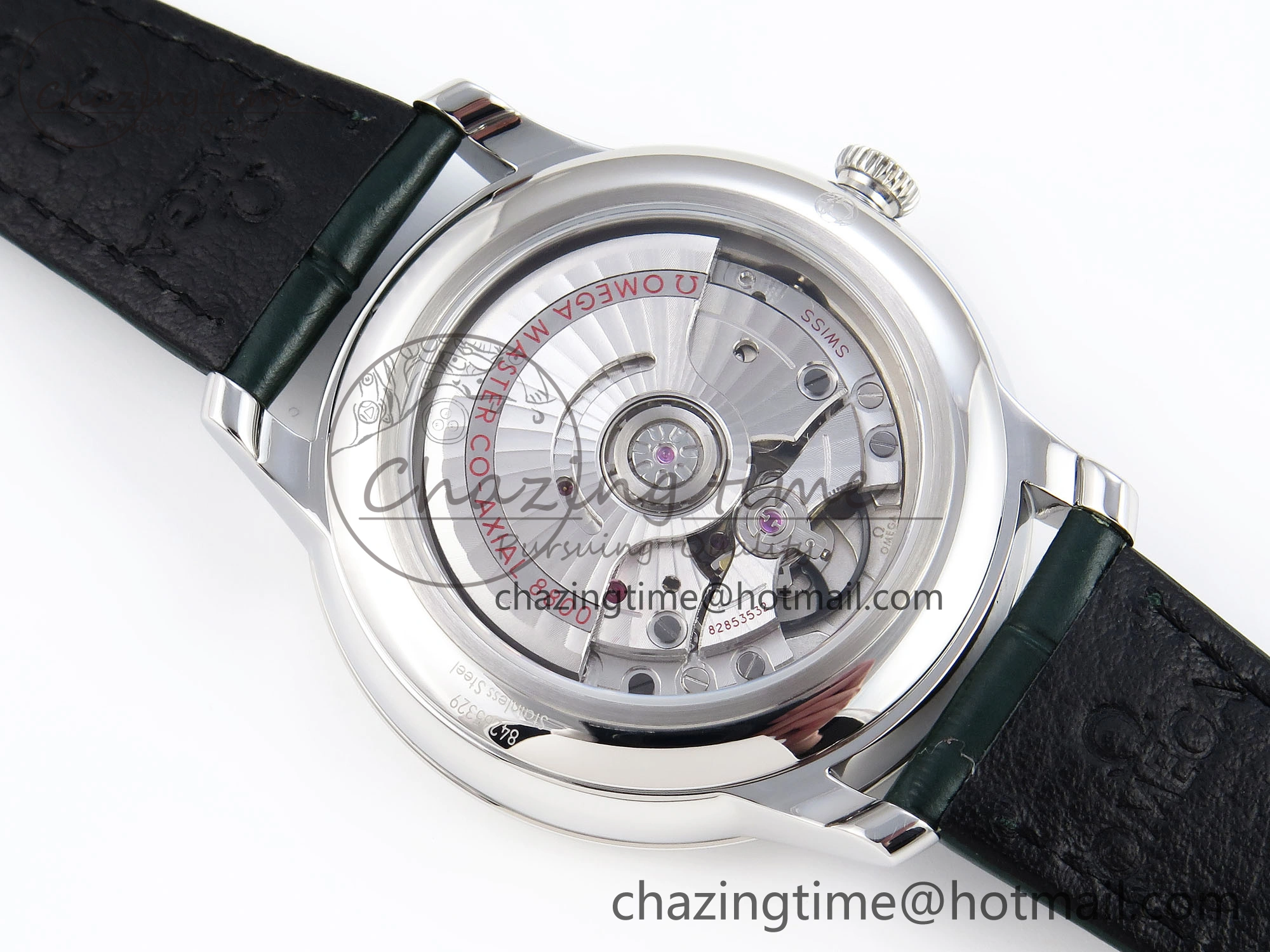 De Ville Date SS MKF 1:1 Best Edition Dark Gray Dial Roman Marker on Black Leather Strap A8800