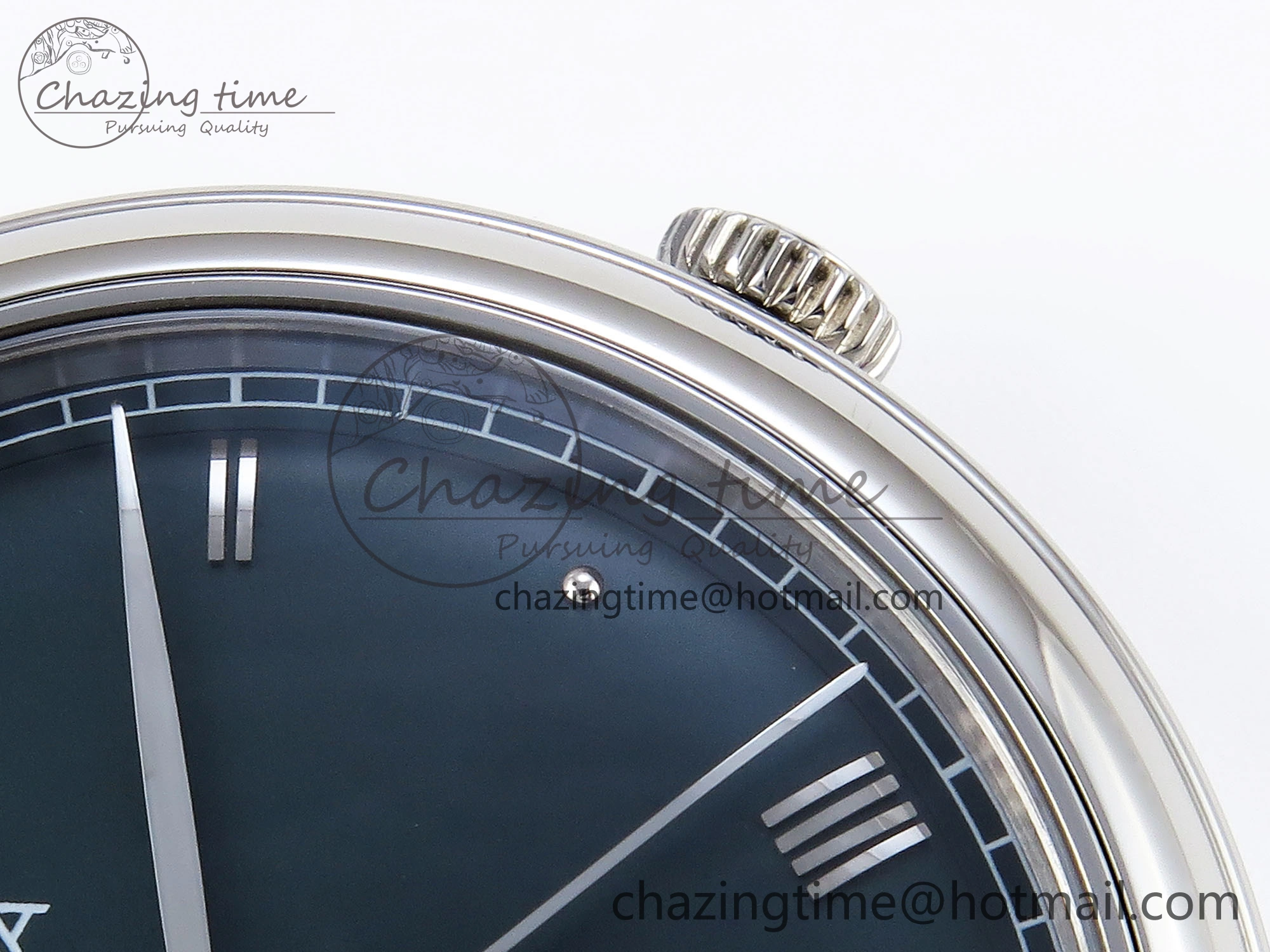 De Ville Date SS MKF 1:1 Best Edition Dark Gray Dial Roman Marker on Black Leather Strap A8800