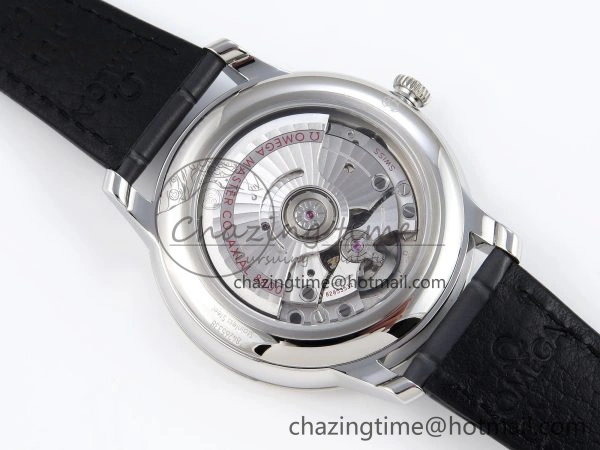 De Ville Date SS MKF 1:1 Best Edition Grey Dial Roman Marker on Black Leather Strap A8800