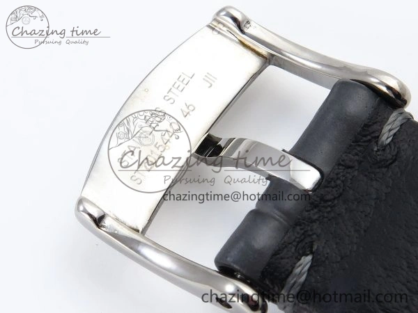 De Ville Date SS MKF 1:1 Best Edition Grey Dial Roman Marker on Black Leather Strap A8800