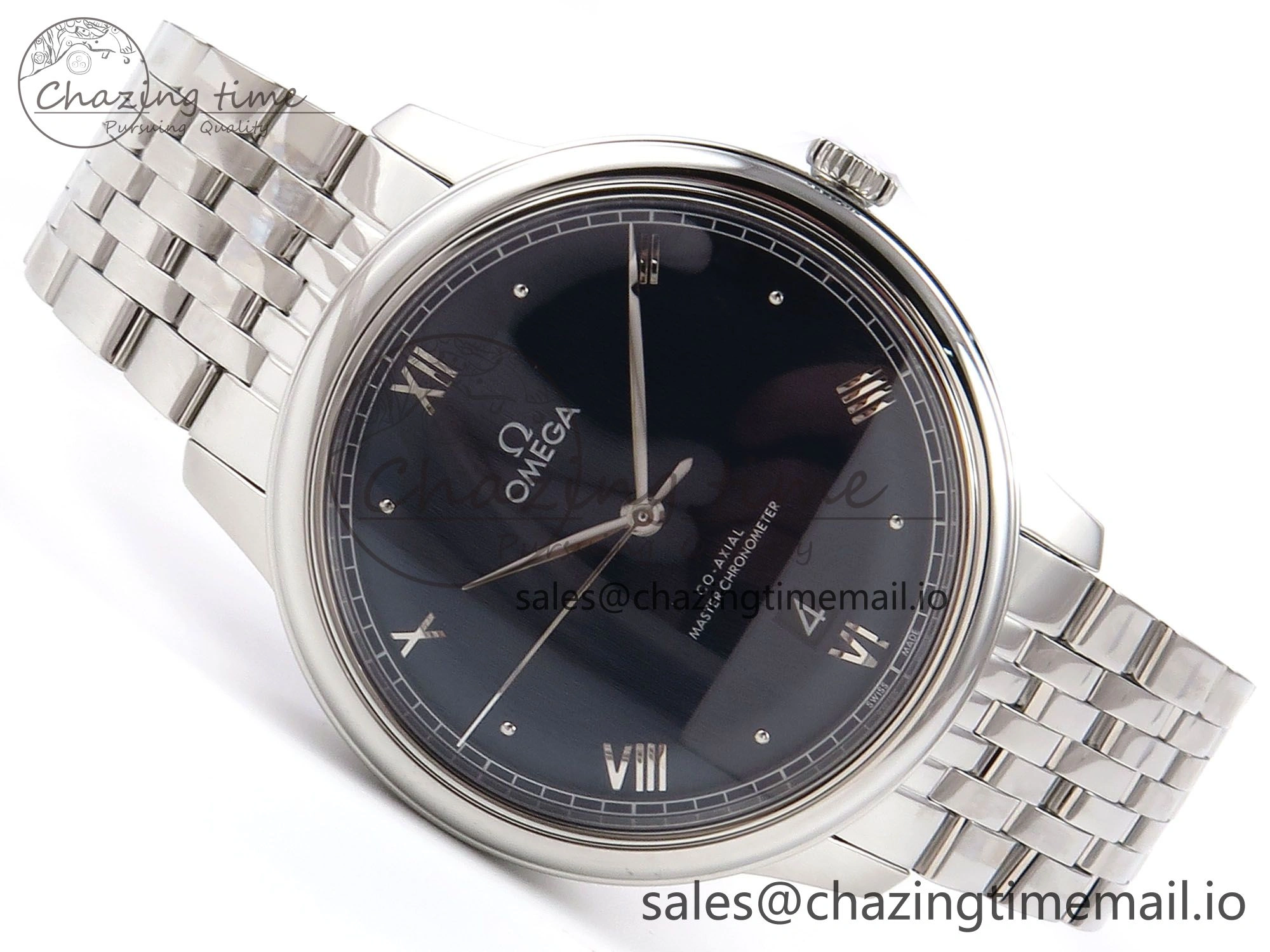 De Ville Date SS VSF 1:1 Best Edition Blue Dial on SS Bracelet A8800