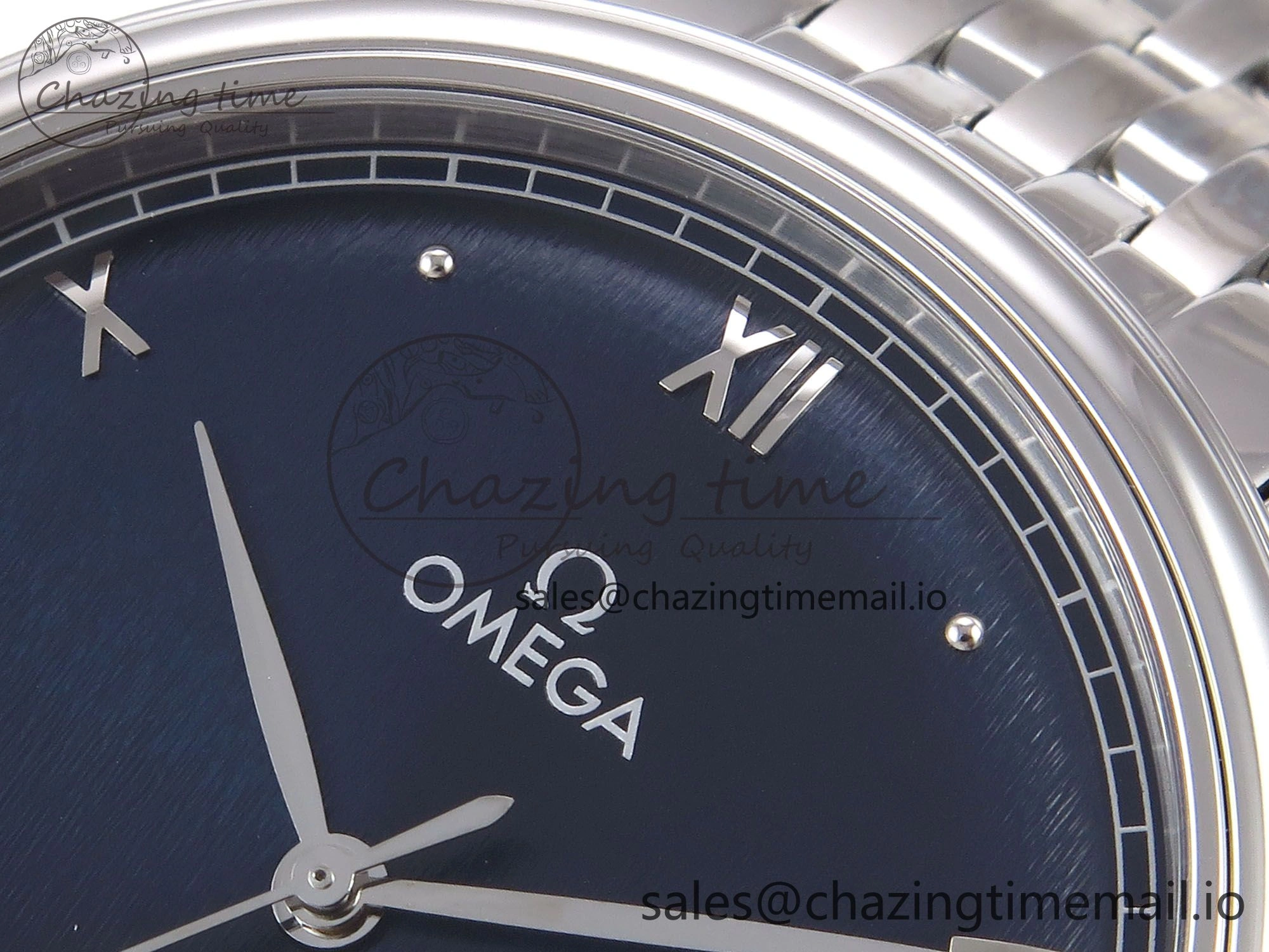 De Ville Date SS VSF 1:1 Best Edition Blue Dial on SS Bracelet A8800