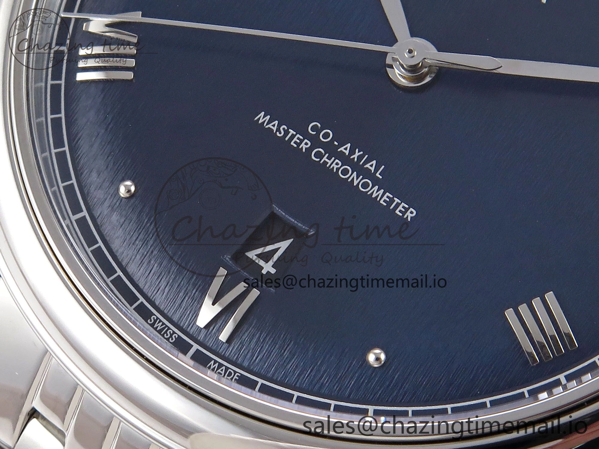 De Ville Date SS VSF 1:1 Best Edition Blue Dial on SS Bracelet A8800