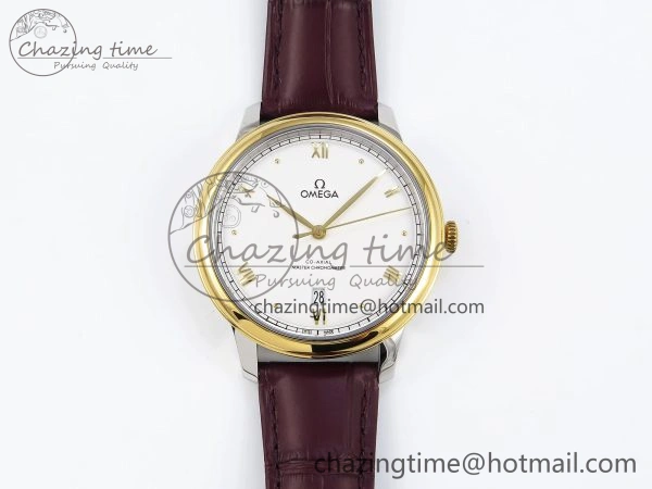 De Ville Date YG MKF 1:1 Best Edition White Dial Roman Marker on Brown Leather Strap A8800