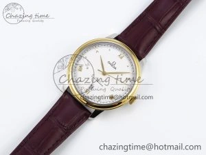 De Ville Date YG MKF 1:1 Best Edition White Dial Roman Marker on Brown Leather Strap A8800