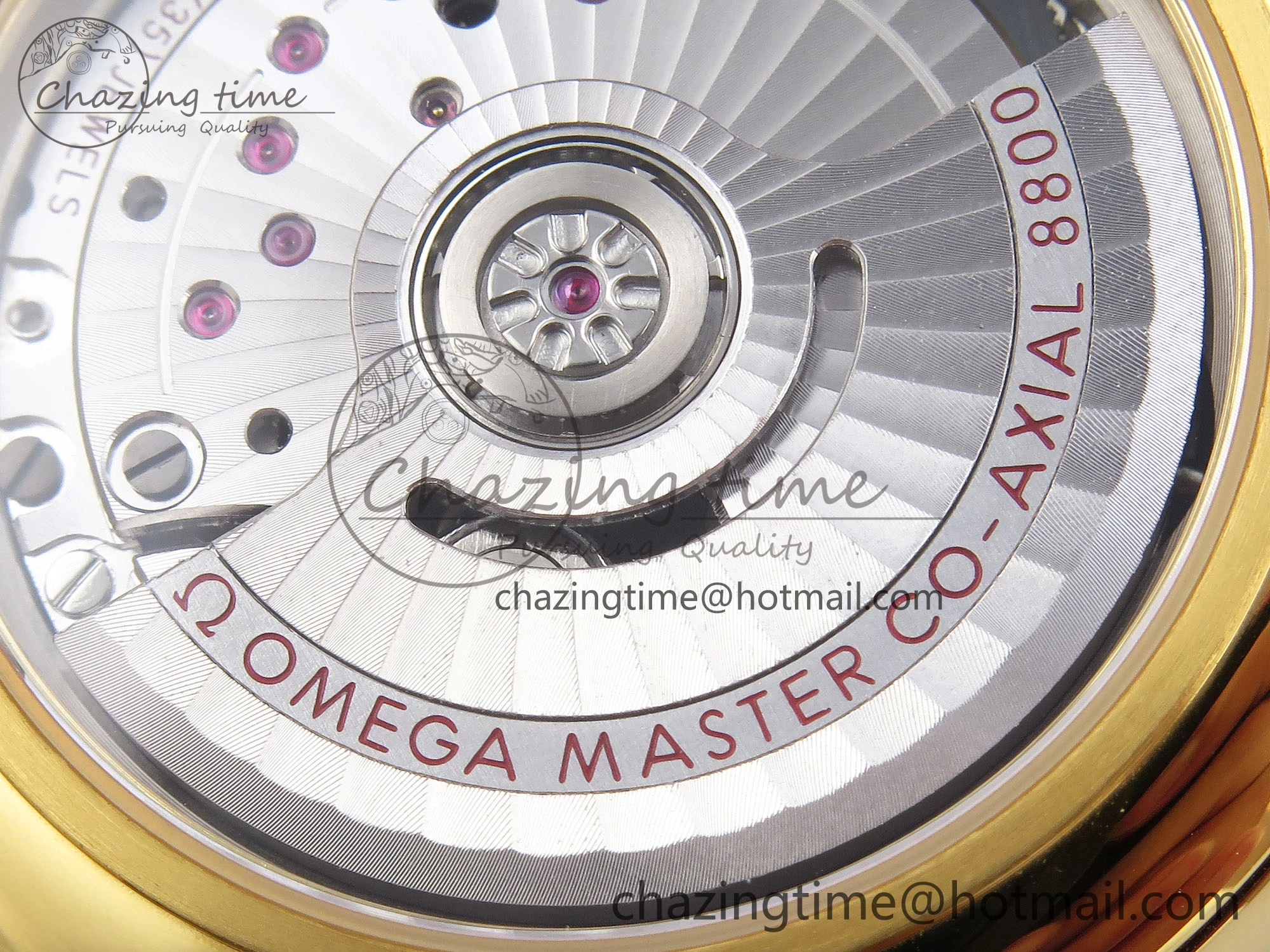 De Ville Date YG MKF 1:1 Best Edition White Textured Dial Roman Marker on Brown Leather Strap A8800