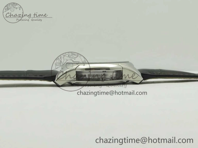 De Ville Hour Vision 41mm SS VSF 1:1 Best Edition Blue Dial on Black Croco Leather Strap A8500 Super Clone