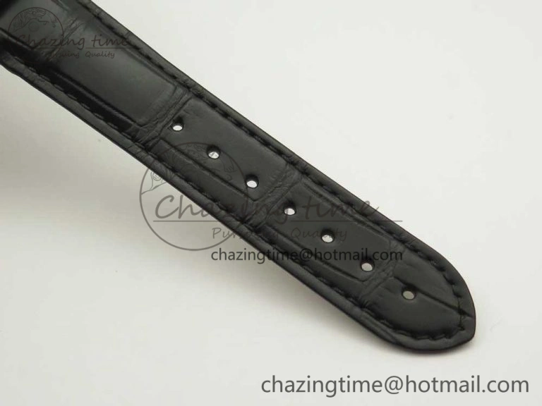 De Ville Hour Vision 41mm SS VSF 1:1 Best Edition Blue Dial on Black Croco Leather Strap A8500 Super Clone
