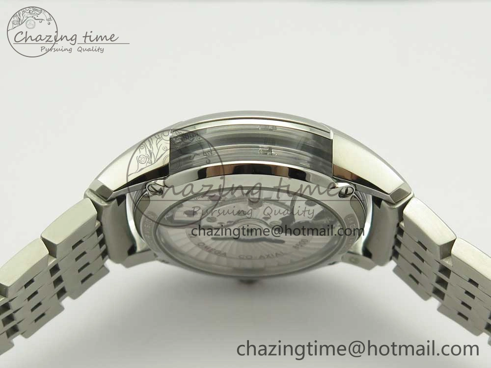De Ville Hour Vision 41mm SS VSF 1:1 Best Edition Blue Dial on Black SS Bracelet A8500 Super Clone (2 Straps)