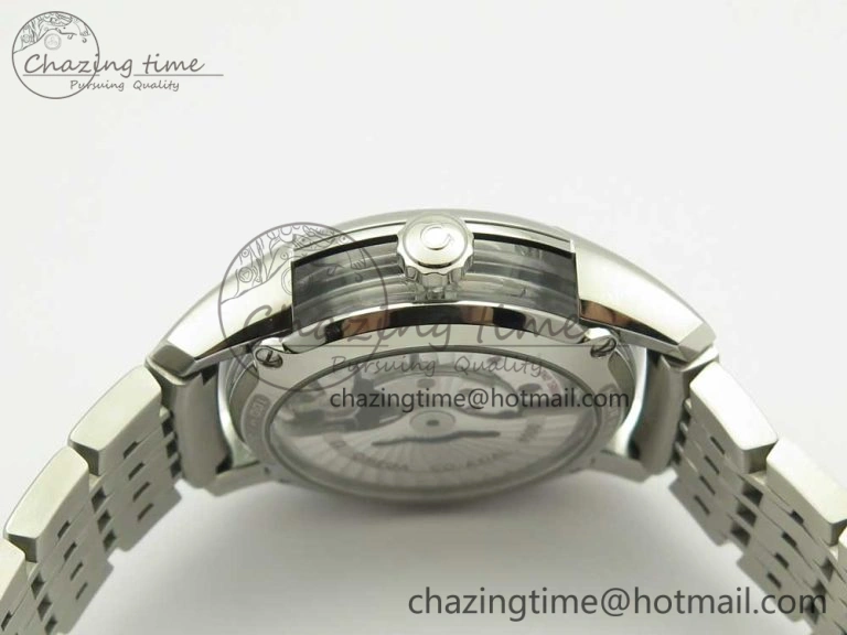 De Ville Hour Vision 41mm SS VSF 1:1 Best Edition Blue Dial on Black SS Bracelet A8500 Super Clone (2 Straps)