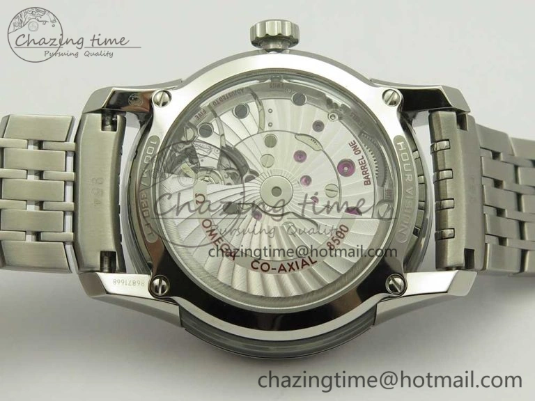 De Ville Hour Vision 41mm SS VSF 1:1 Best Edition Blue Dial on Black SS Bracelet A8500 Super Clone (2 Straps)