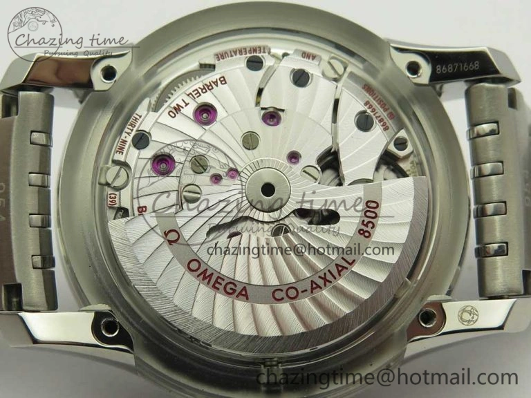 De Ville Hour Vision 41mm SS VSF 1:1 Best Edition Blue Dial on Black SS Bracelet A8500 Super Clone (2 Straps)