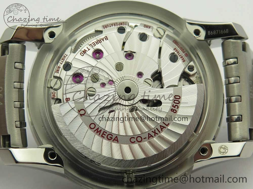 De Ville Hour Vision 41mm SS VSF 1:1 Best Edition Blue Dial on Black SS Bracelet A8500 Super Clone (2 Straps)