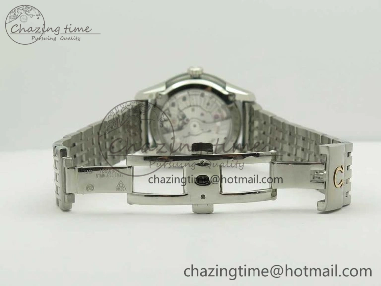 De Ville Hour Vision 41mm SS VSF 1:1 Best Edition Blue Dial on Black SS Bracelet A8500 Super Clone (2 Straps)