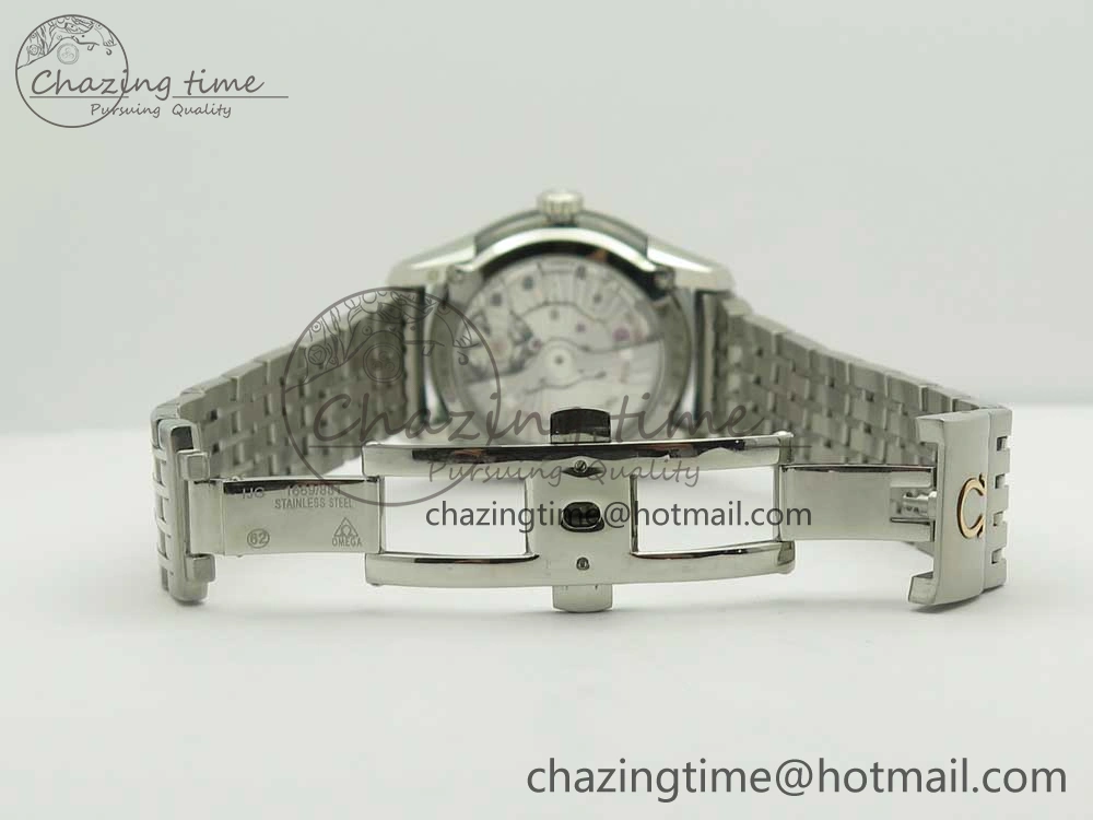De Ville Hour Vision 41mm SS VSF 1:1 Best Edition Blue Dial on Black SS Bracelet A8500 Super Clone (2 Straps)