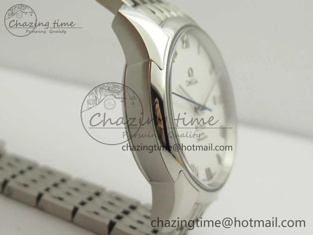 De Ville Hour Vision 41mm SS VSF 1:1 Best Edition White Dial on SS Bracelet A8500 Super Clone