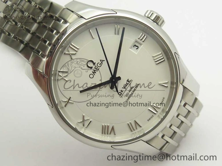 De Ville Hour Vision 41mm SS VSF 1:1 Best Edition White Dial on SS Bracelet A8500 Super Clone