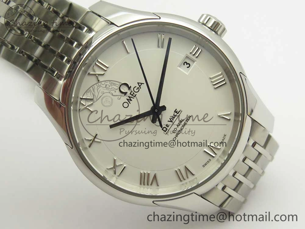 De Ville Hour Vision 41mm SS VSF 1:1 Best Edition White Dial on SS Bracelet A8500 Super Clone