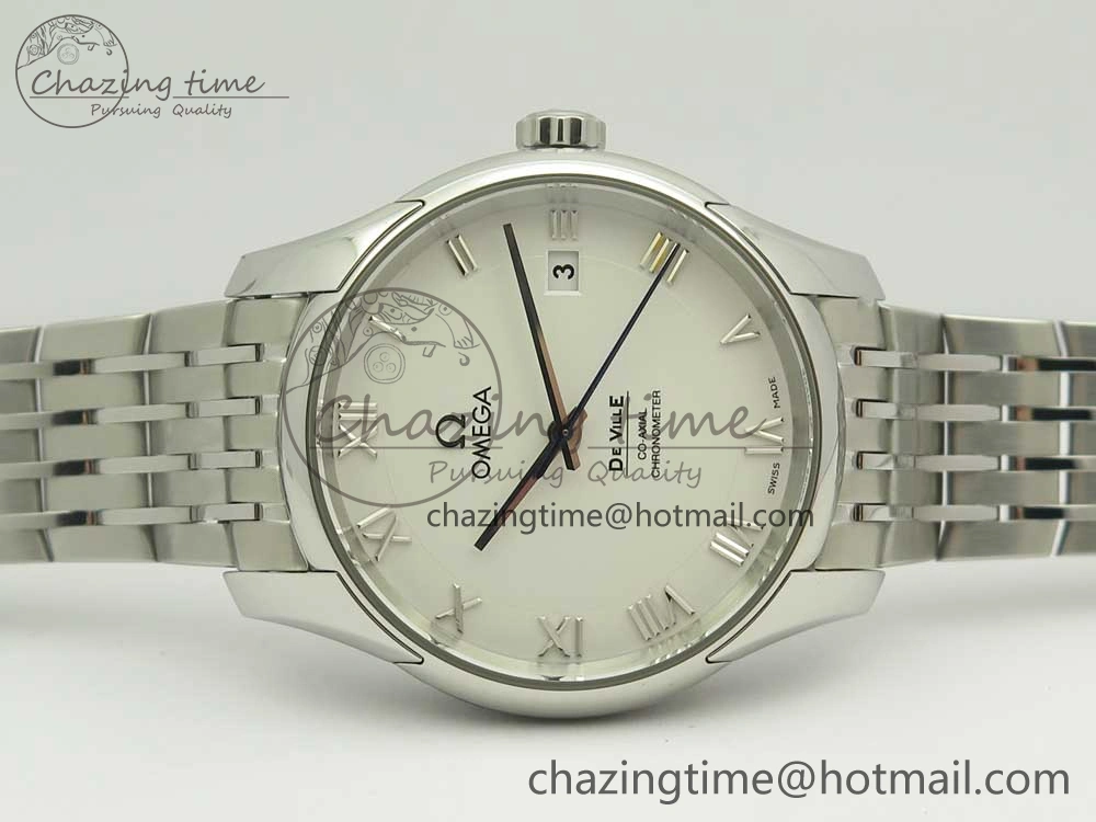De Ville Hour Vision 41mm SS VSF 1:1 Best Edition White Dial on SS Bracelet A8500 Super Clone
