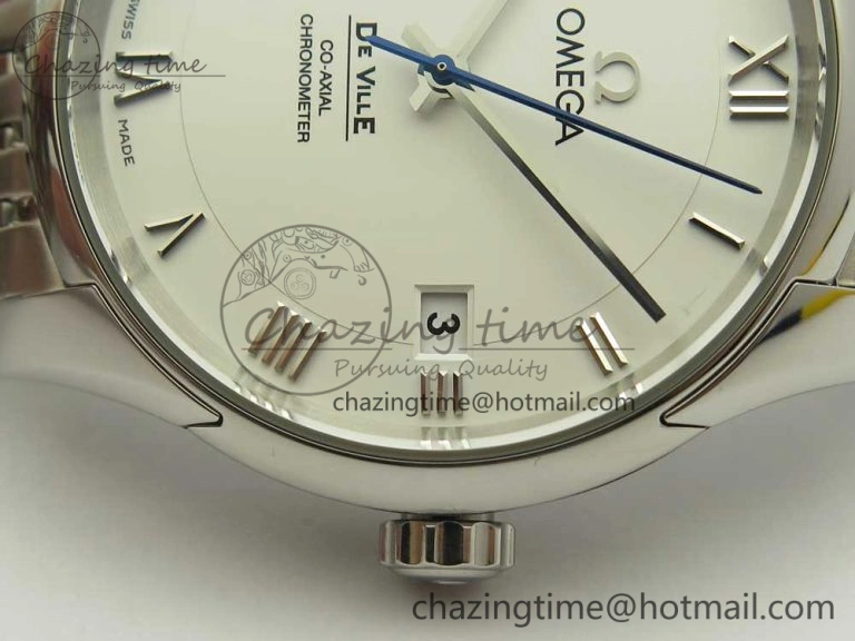 De Ville Hour Vision 41mm SS VSF 1:1 Best Edition White Dial on SS Bracelet A8500 Super Clone