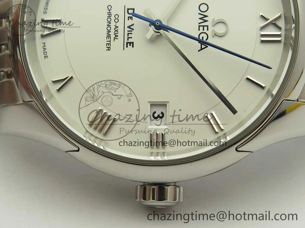 De Ville Hour Vision 41mm SS VSF 1:1 Best Edition White Dial on SS Bracelet A8500 Super Clone